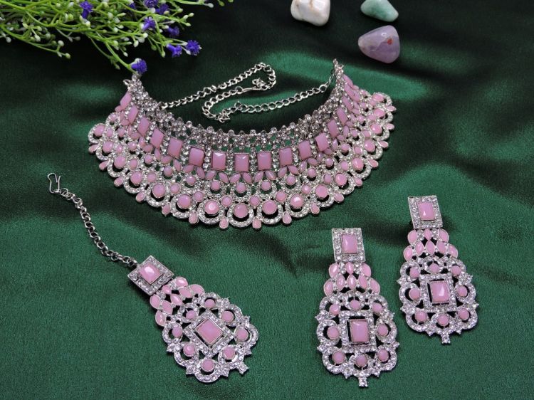 Picture of Resplendent Alloy Pink Necklace