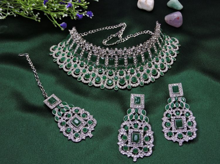 Picture of Elegant Alloy Green Necklace
