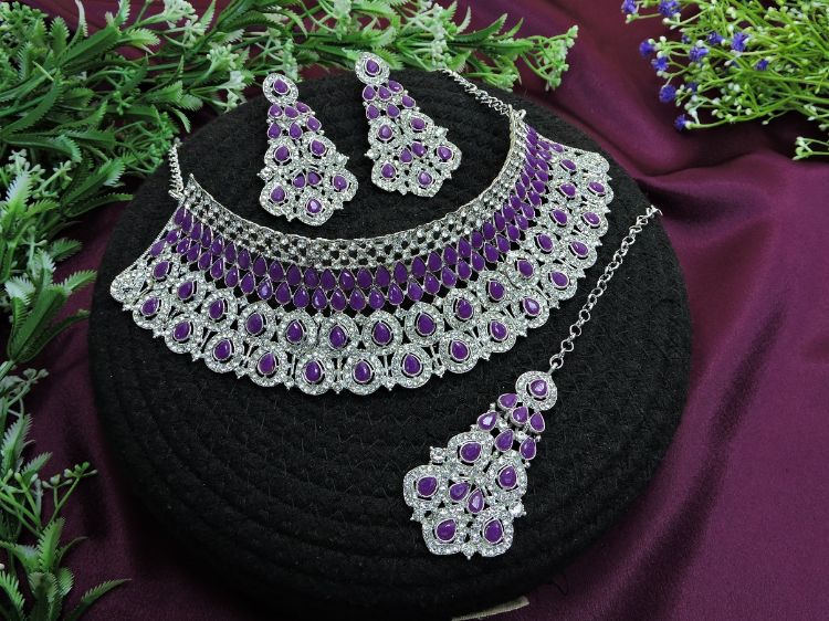 Picture of Grand Alloy Purple Necklace