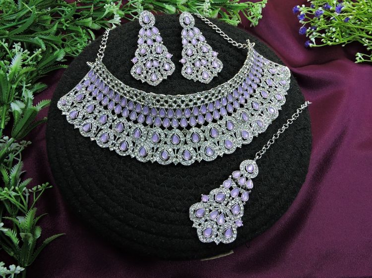 Picture of Amazing Alloy Purple Necklace