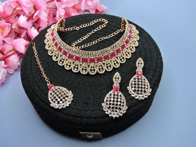 Picture of Bewitching Designer American Diamond Necklace