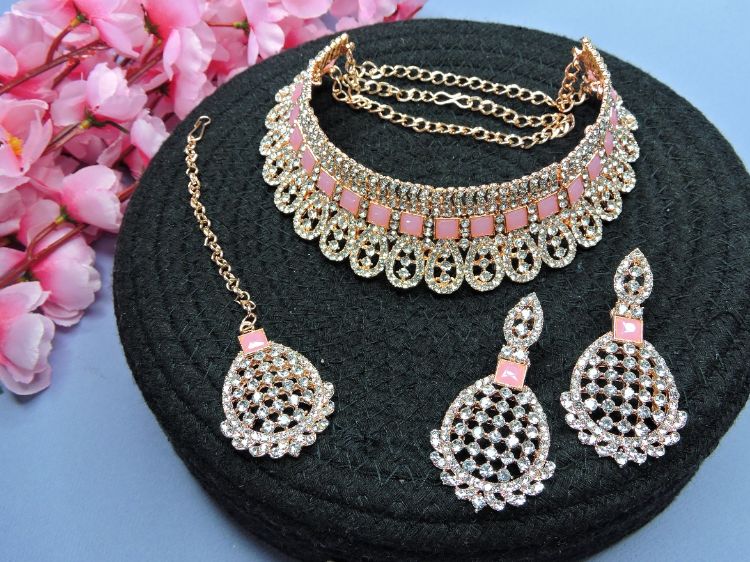 Picture of Resplendent Designer American Diamond Necklace