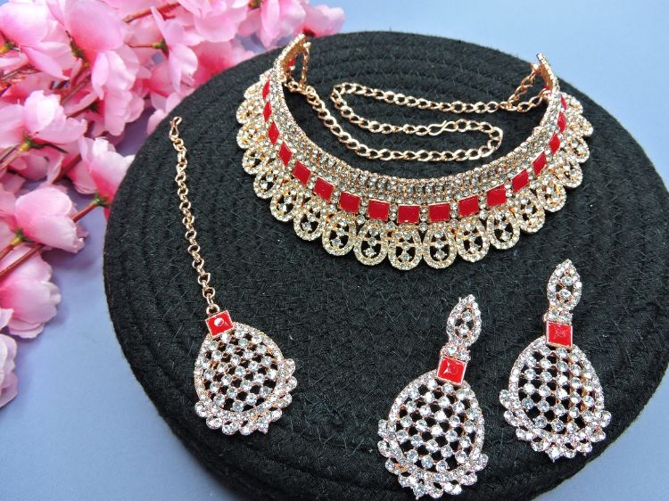 Picture of Comely Designer American Diamond Necklace