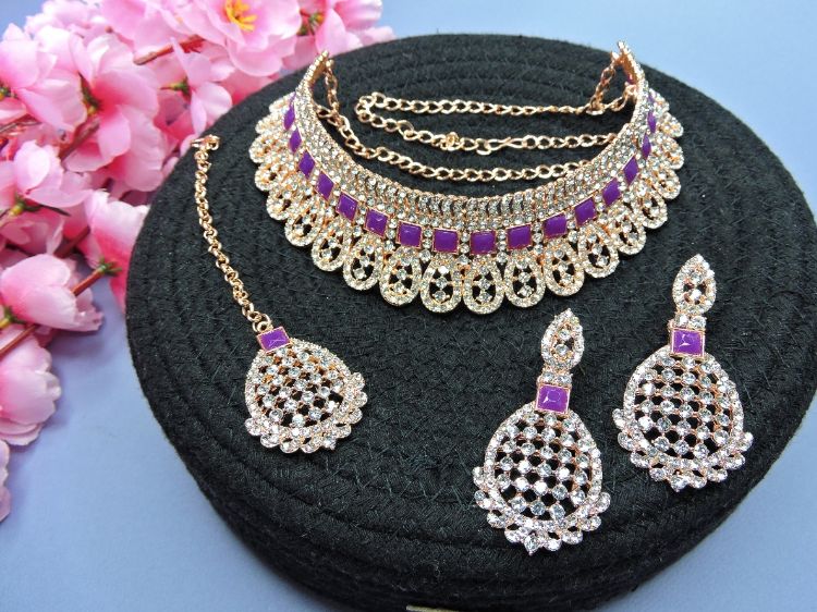 Picture of Fine Designer American Diamond Necklace