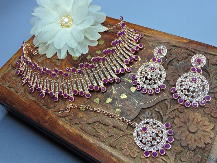 Picture of Alluring Designer American Diamond Necklace