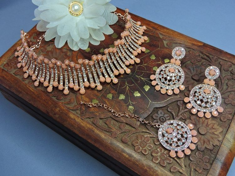 Picture of Radiant Designer American Diamond Necklace