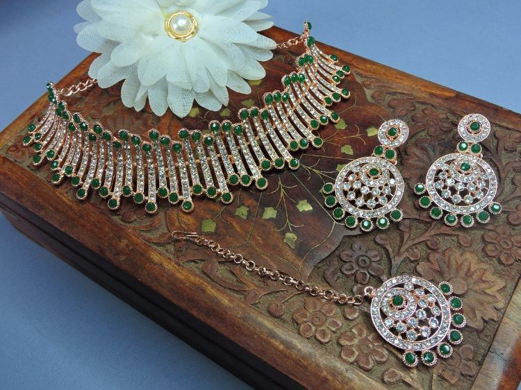 Picture of Beauteous Designer American Diamond Necklace