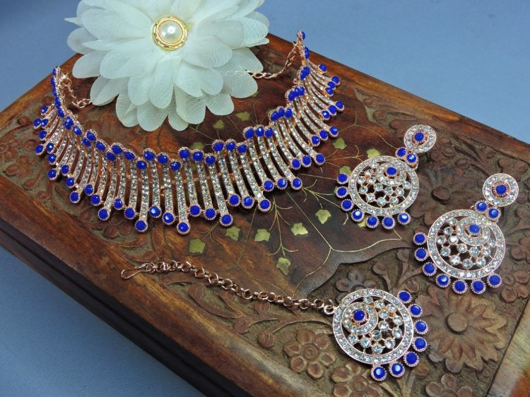 Picture of Appealing Designer American Diamond Necklace