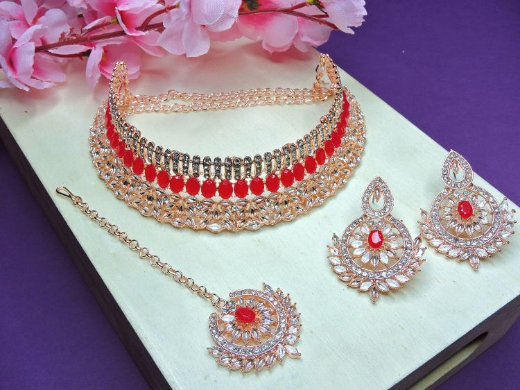 Picture of Stunning Designer American Diamond Necklace