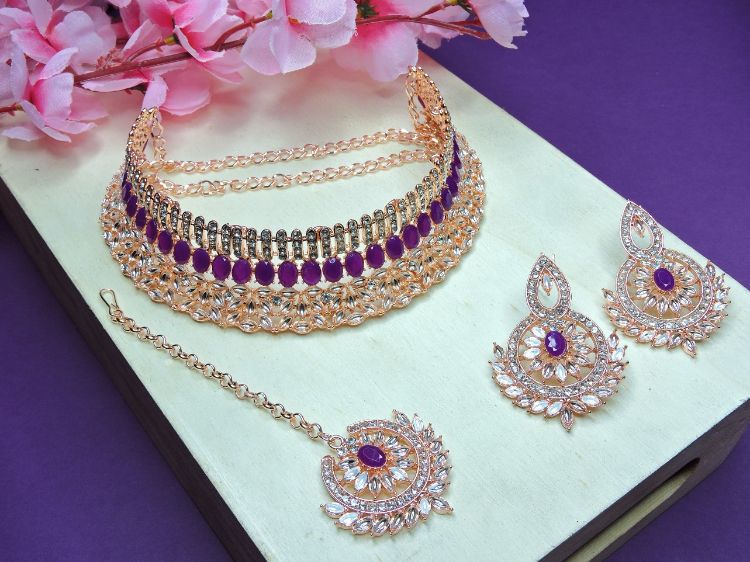 Picture of Bewitching Designer American Diamond Necklace