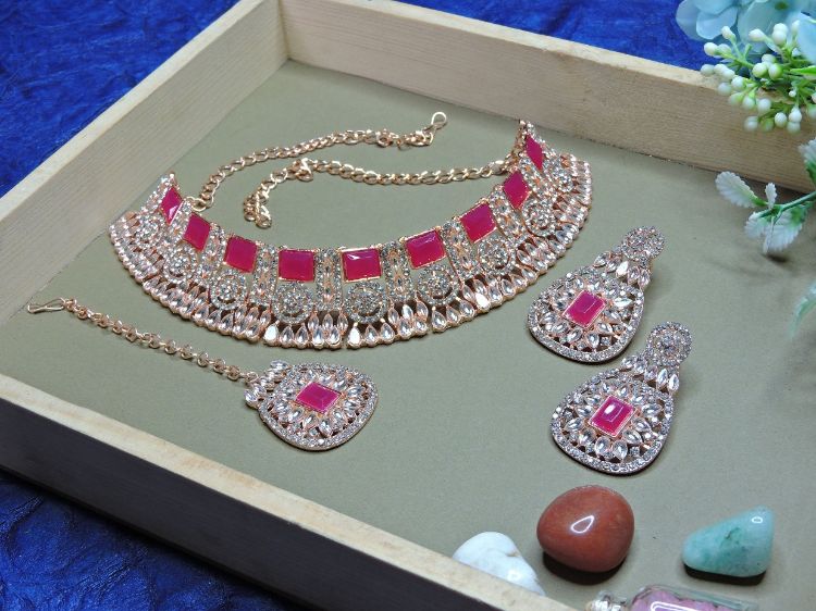 Picture of Bewitching Designer American Diamond Necklace