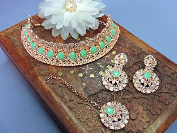 Picture of Classy Designer American Diamond Necklace