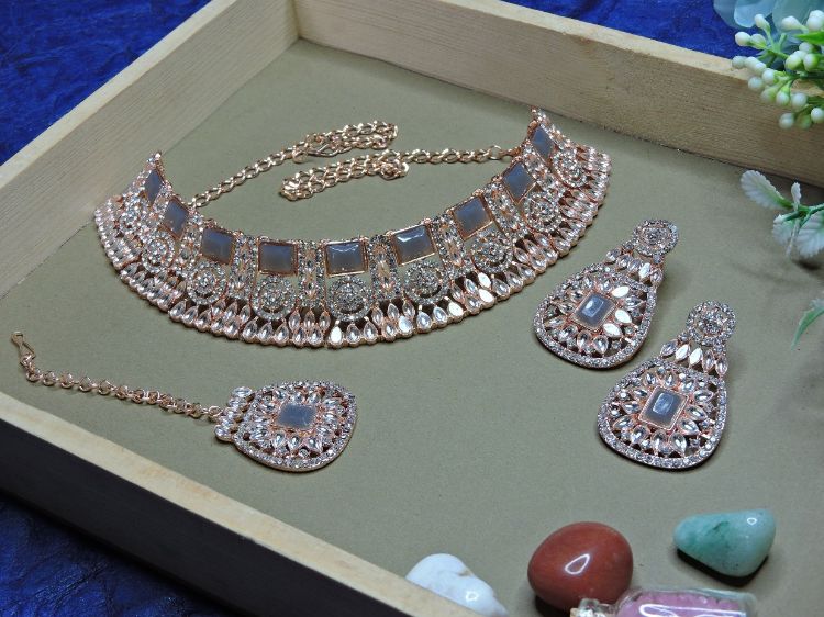 Picture of Alluring Designer American Diamond Necklace