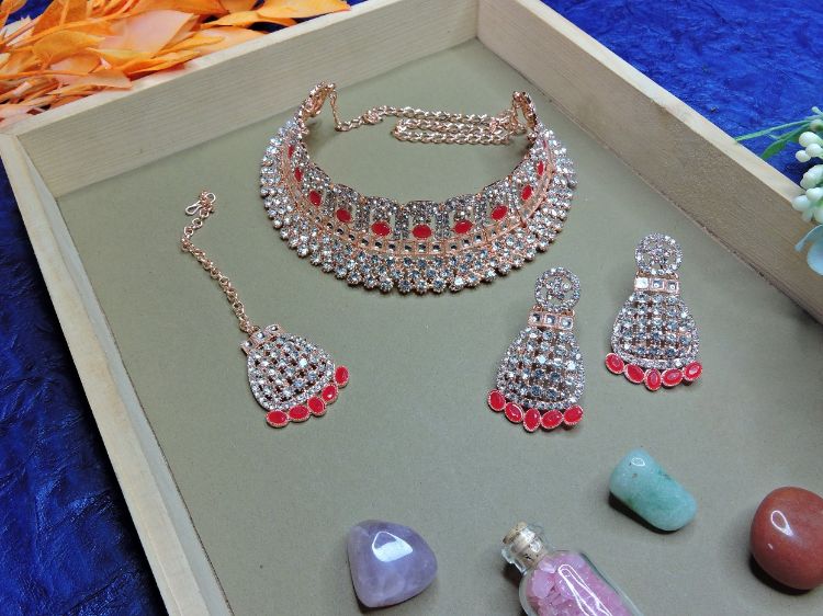 Picture of Enticing Designer American Diamond Necklace