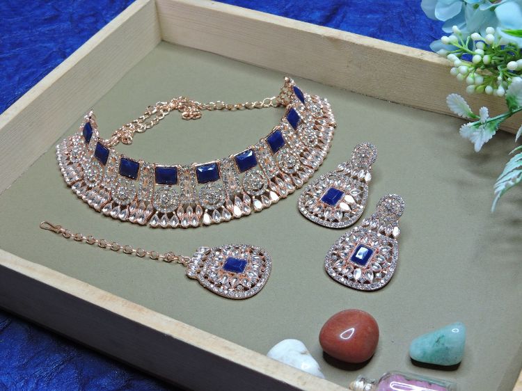 Picture of Magnificent Designer American Diamond Necklace