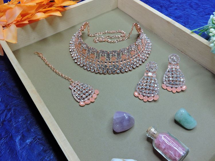 Picture of Delightful Designer American Diamond Necklace