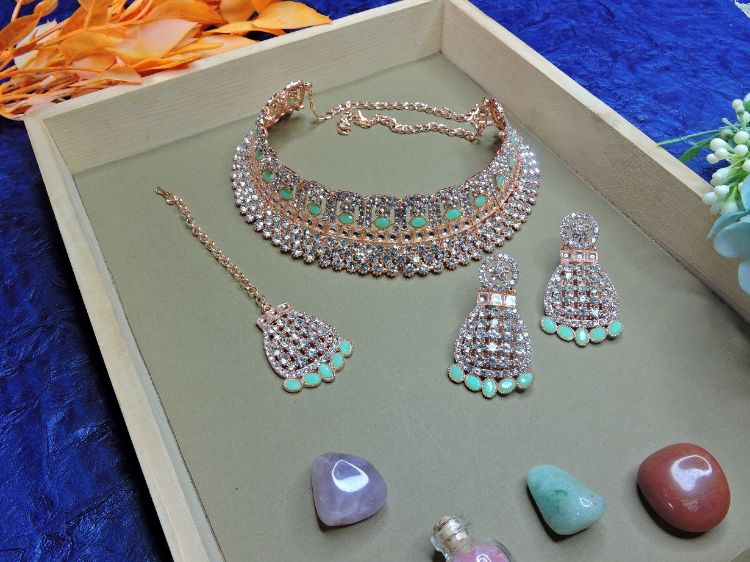 Picture of Classy Designer American Diamond Necklace