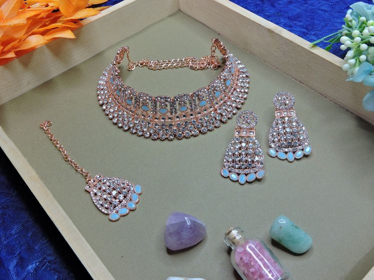 Picture of Ravishing Designer American Diamond Necklace