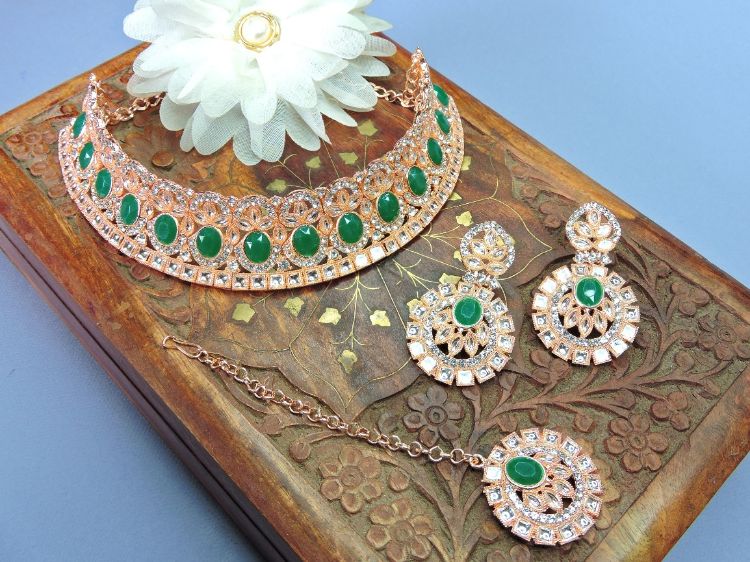 Picture of Ravishing Designer American Diamond Necklace