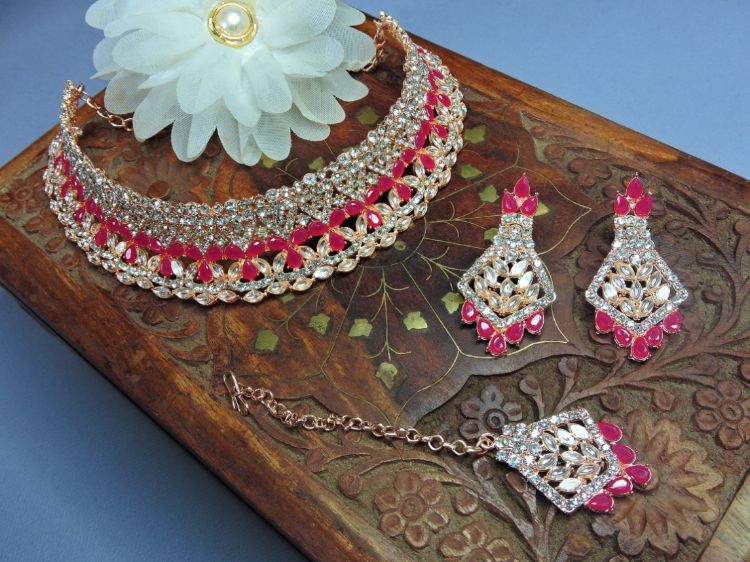 Picture of Fine Designer American Diamond Necklace