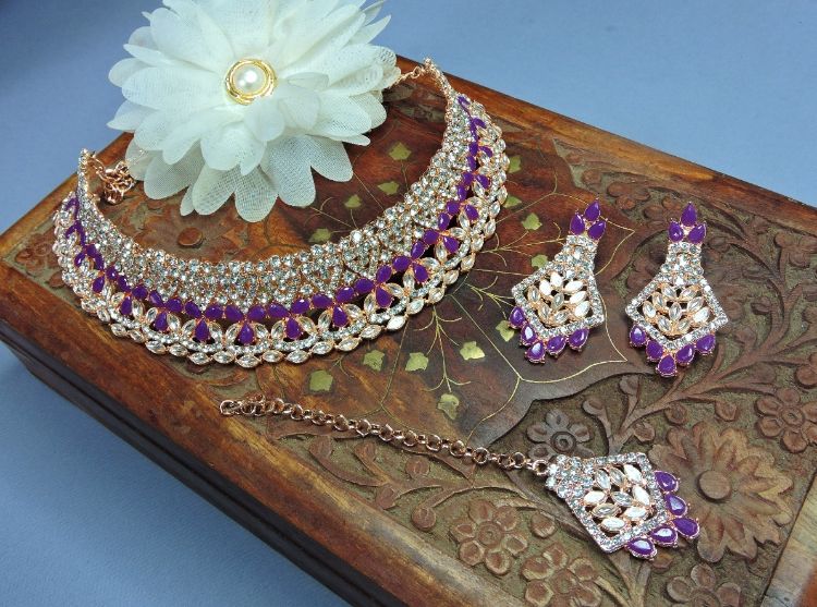 Picture of Ideal Designer American Diamond Necklace