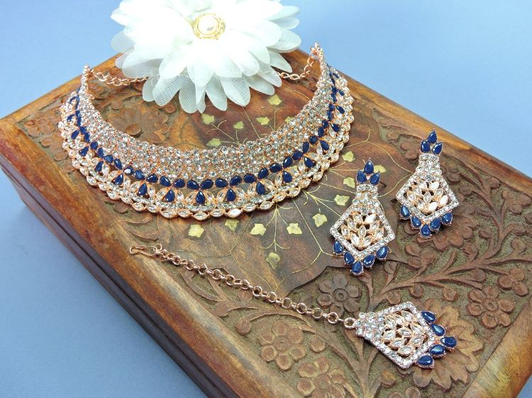 Picture of Resplendent Designer American Diamond Necklace