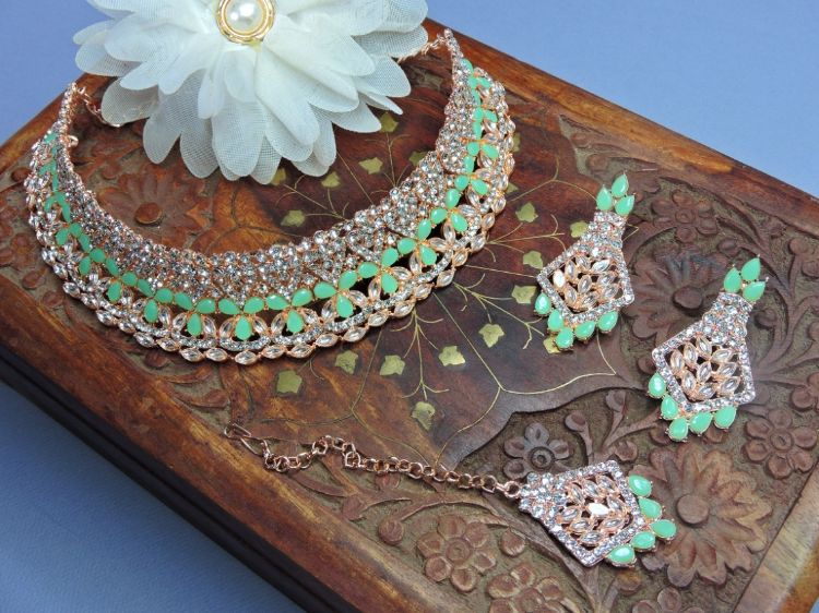 Picture of Graceful Designer American Diamond Necklace