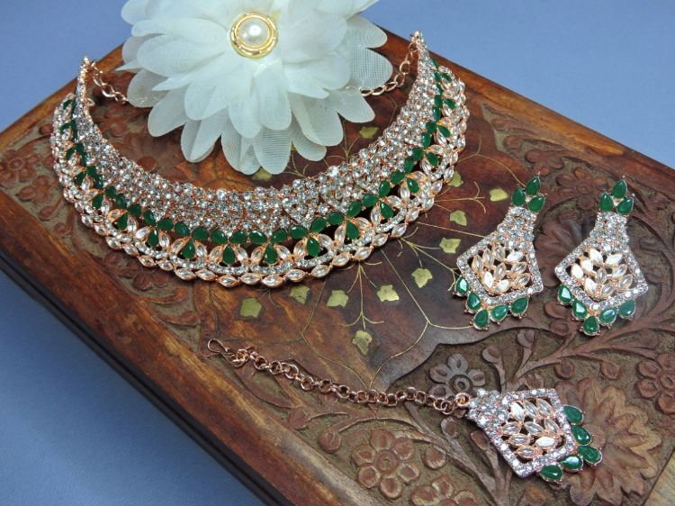 Picture of Enticing Designer American Diamond Necklace