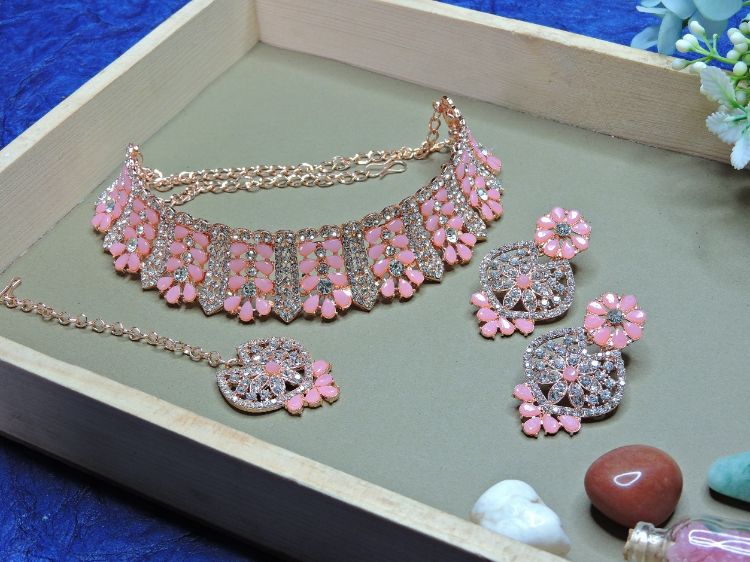 Picture of Bewitching Designer American Diamond Necklace