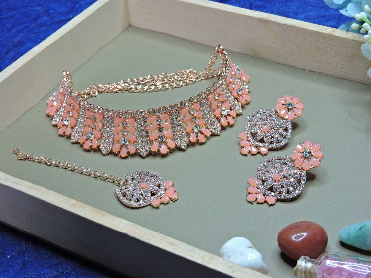 Picture of Sightly Designer American Diamond Necklace