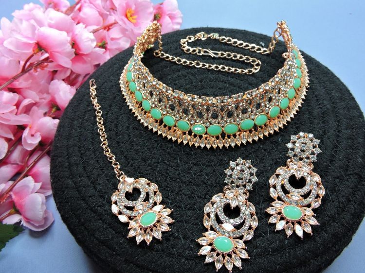 Picture of Bewitching Designer American Diamond Necklace