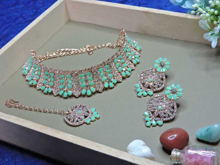 Picture of Radiant Designer American Diamond Necklace