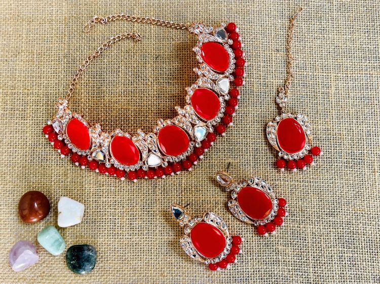 Picture of Charming Designer American Diamond Necklace