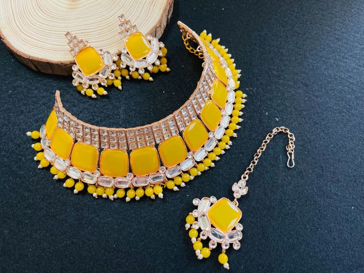 Picture of Shapely Designer American Diamond Necklace