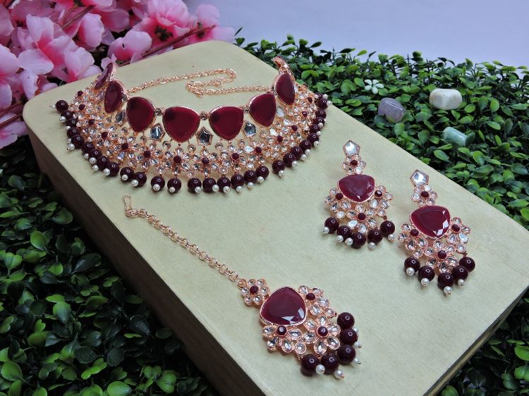 Picture of Ravishing Designer American Diamond Necklace