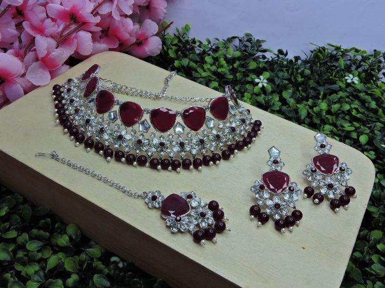 Picture of Ravishing Designer American Diamond Necklace