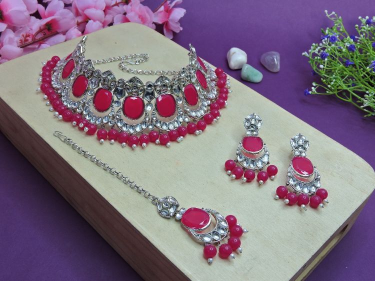 Picture of Ravishing Designer American Diamond Necklace