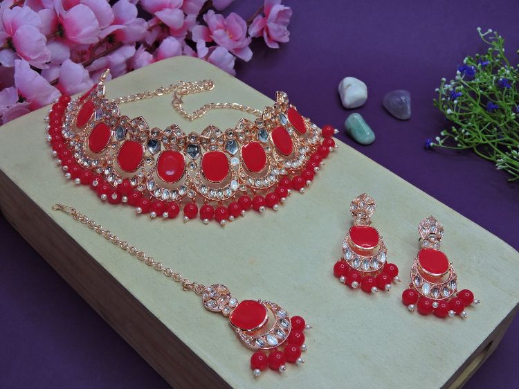 Picture of Well Formed Designer American Diamond Necklace