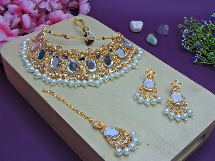 Picture of Statuesque Designer American Diamond Necklace