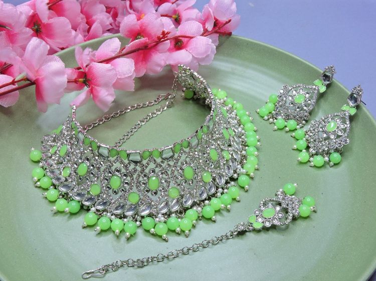 Picture of Fascinating Designer American Diamond Necklace