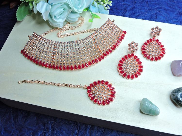 Picture of Radiant Designer American Diamond Necklace