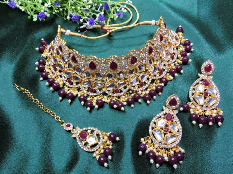 Picture of Superb Designer American Diamond Necklace