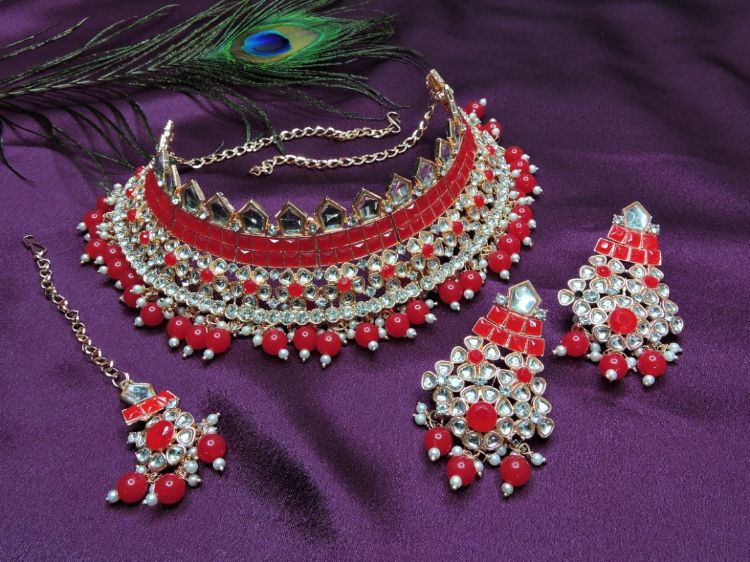 Picture of Pretty Designer American Diamond Necklace