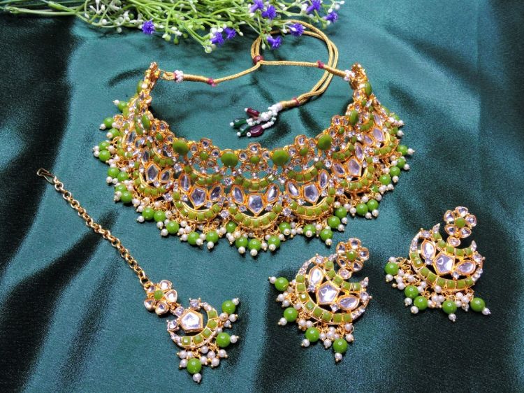 Picture of Fascinating Designer American Diamond Necklace