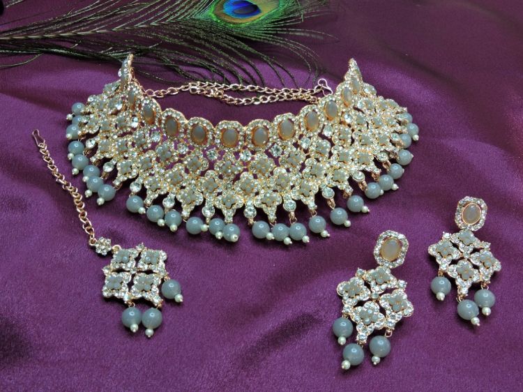 Picture of Ravishing Designer American Diamond Necklace