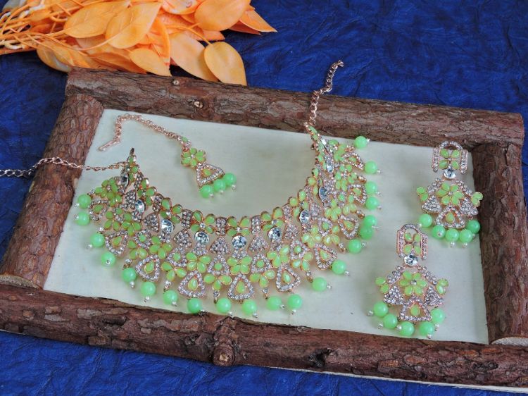 Picture of Sublime Designer American Diamond Necklace