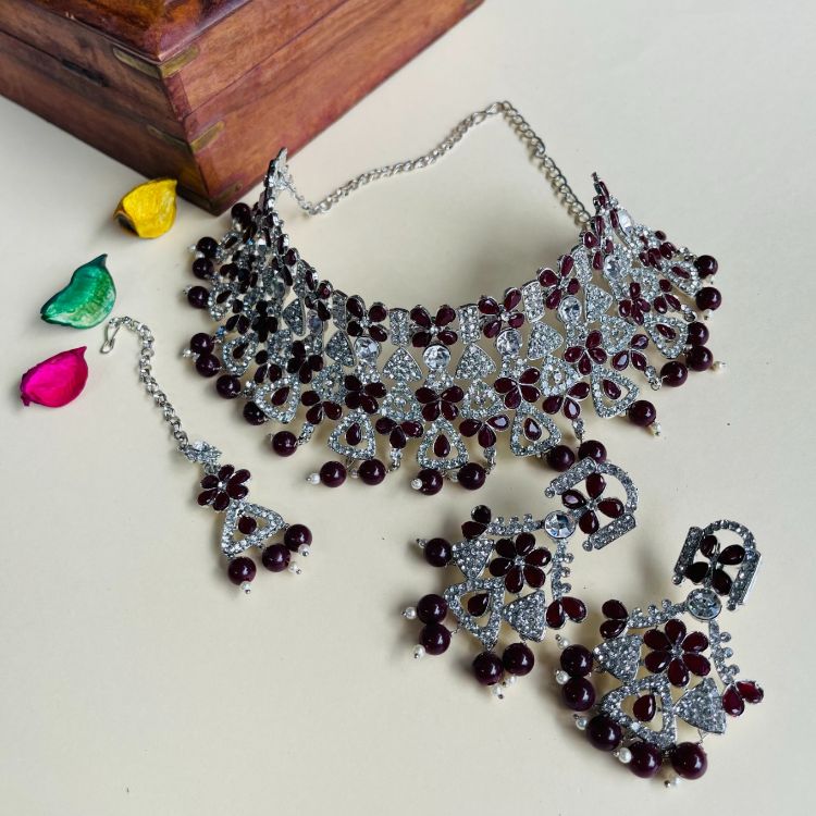 Picture of Magnificent Designer American Diamond Necklace