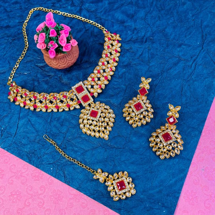 Picture of Gorgeous Designer American Diamond Necklace