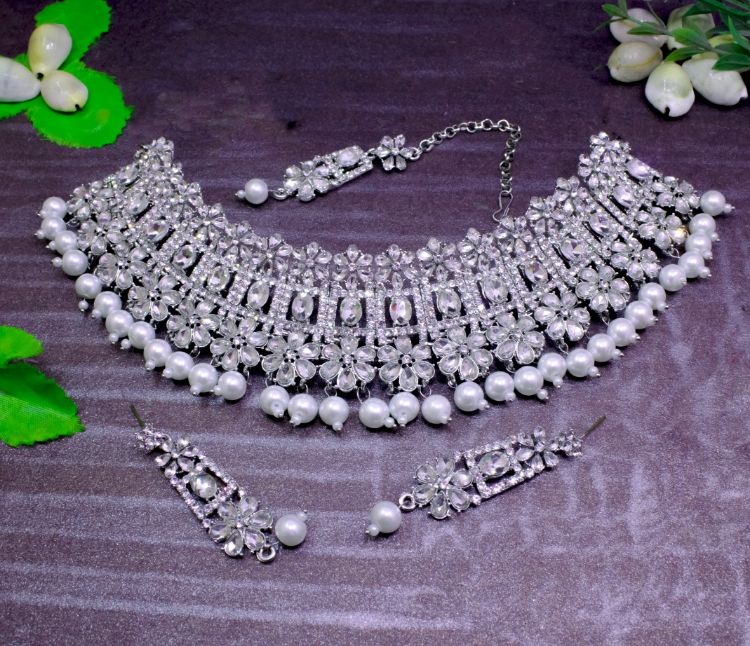Picture of Enticing Designer American Diamond Necklace