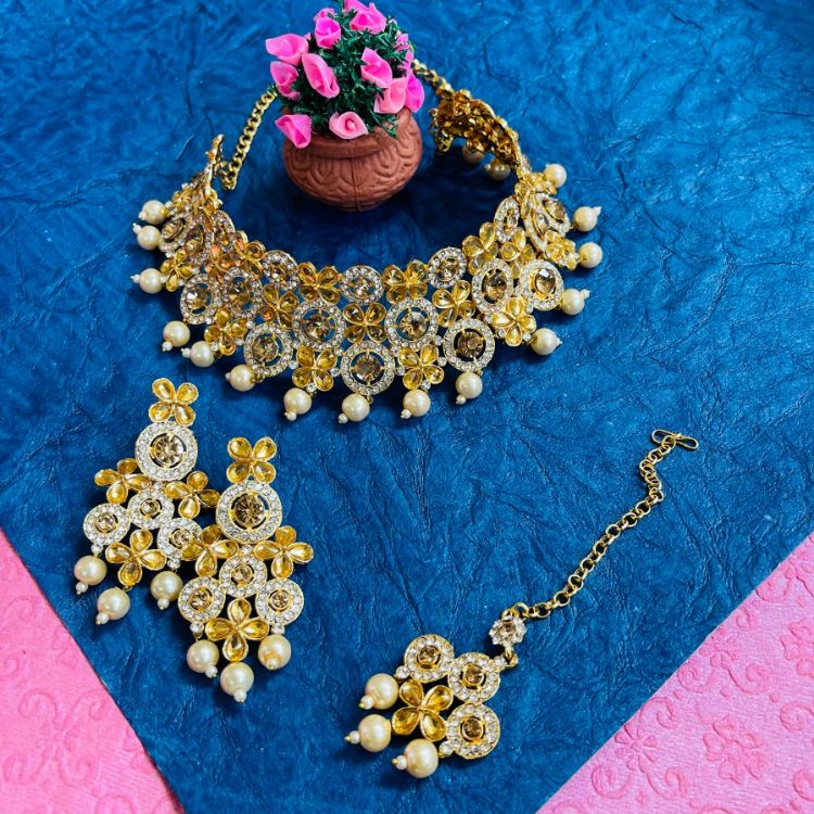 Picture of Gorgeous Designer American Diamond Necklace